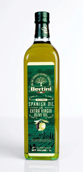 Bertini Extra Virgin Olive Oil Blended of Refined Oil Glass, 12 × 1 L
