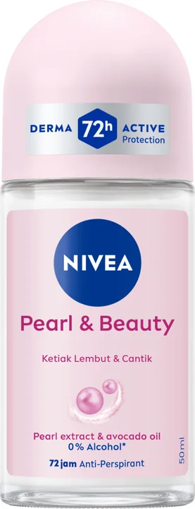 Nivea Deo Roll On - Pearl & Beauty (Women), 24 × 50 ml