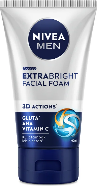 Nivea Men Extra Bright Facial Foam, 24 × 100 ml
