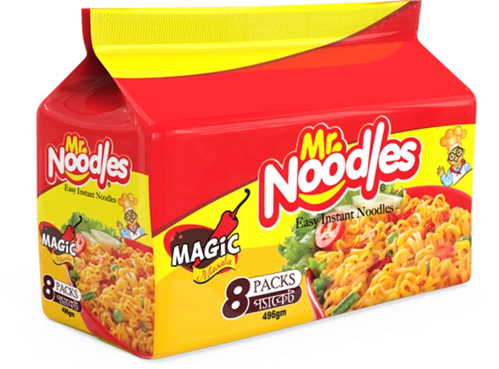 PRAN Mr Noodles Instant Noodles, 8 pcs × 62 g