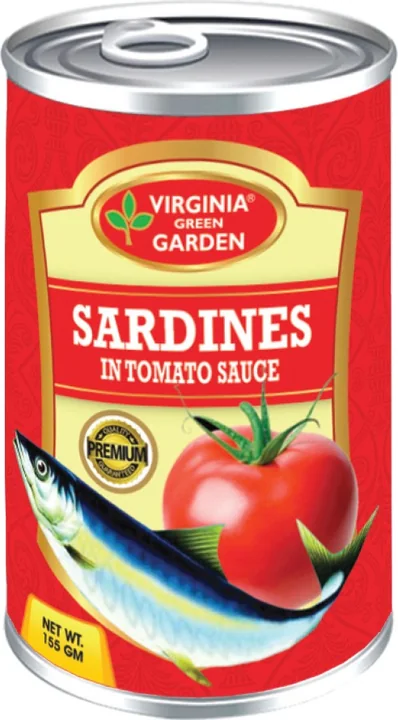 Virginia Green Garden Sardine in Tomato Sauce (Easy Open), 50 × 155 g